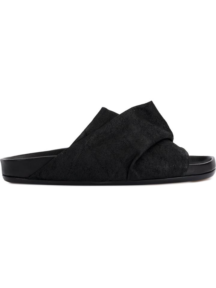 Rick Owens Wrapped Slider Sandals - Black