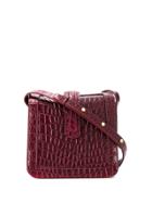 Complét Embossed Foldover Top Satchel Bag - Red