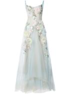Marchesa Notte Embellished Ball Gown - Grey
