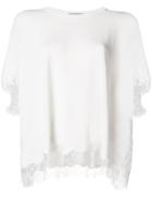 Ermanno Scervino Lace Trim Blouse - White