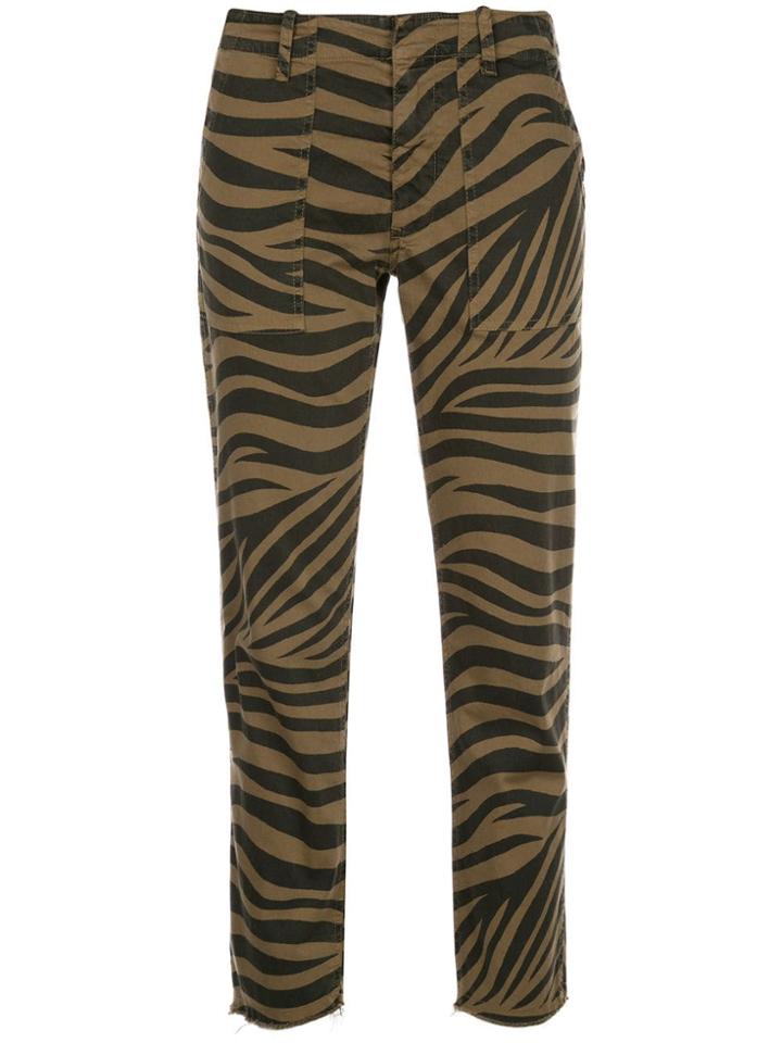 Nili Lotan Slim-fit Animal Print Trousers - Brown