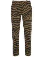 Nili Lotan Slim-fit Animal Print Trousers - Brown