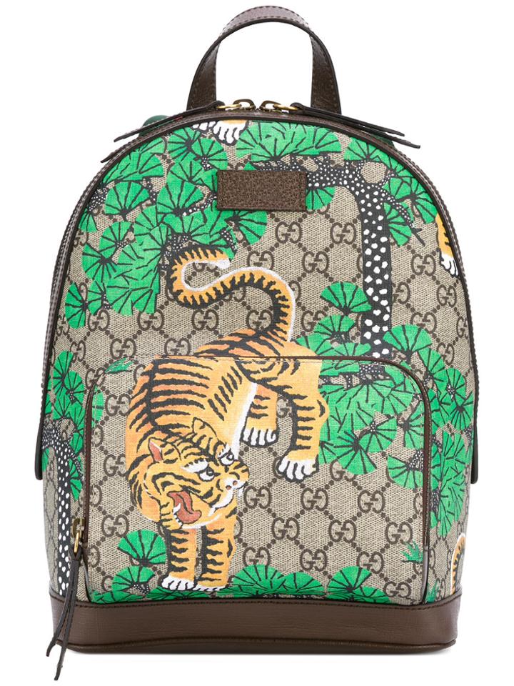Gucci Bengal Tiger Print Backpack - Multicolour