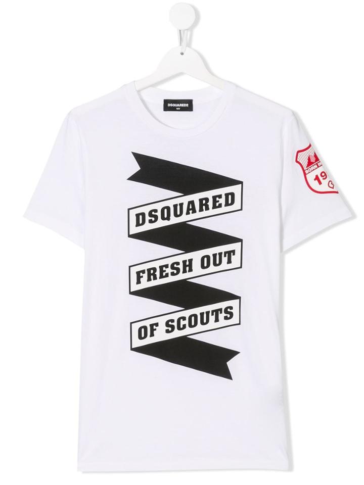 Dsquared2 Kids Logo Patch T-shirt - White