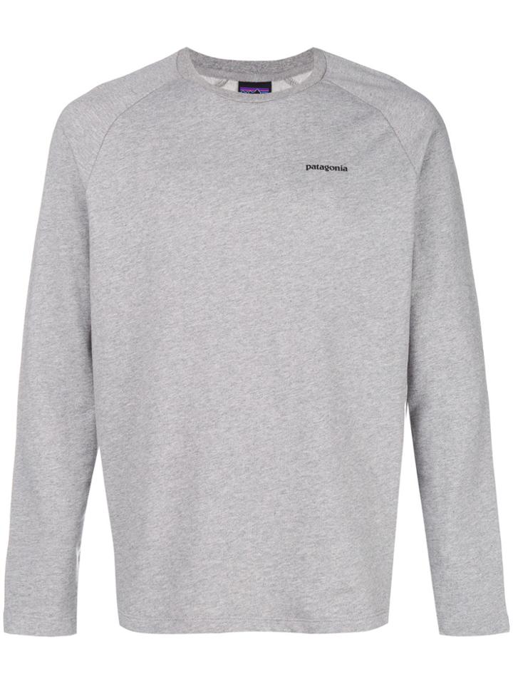 Patagonia Back Print Logo Sweatshirt - Grey