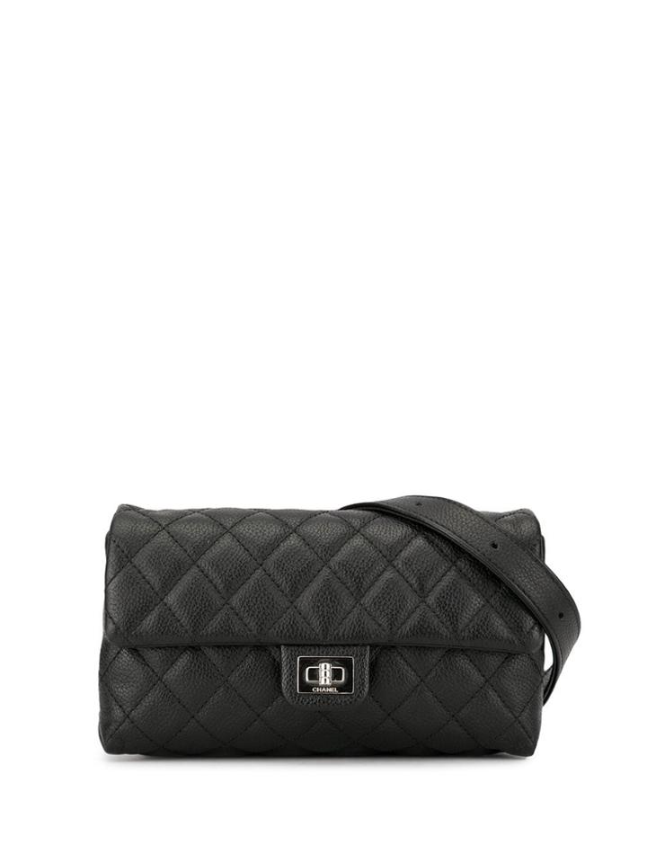 Chanel Pre-owned 1992 2.55 Mademoiselle Turn-lock Belt Bag - Black