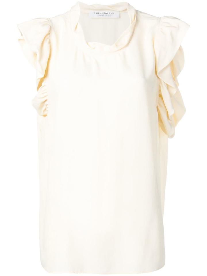Philosophy Di Lorenzo Serafini Ivory Ruffled Top - Neutrals