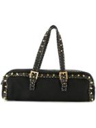 Fendi Vintage Studded Selleria Shoulder Bag - Black