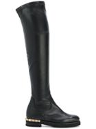 Baldinini Studded Heel Boots - Black