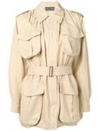 Alberta Ferretti Belted Jacket - Neutrals