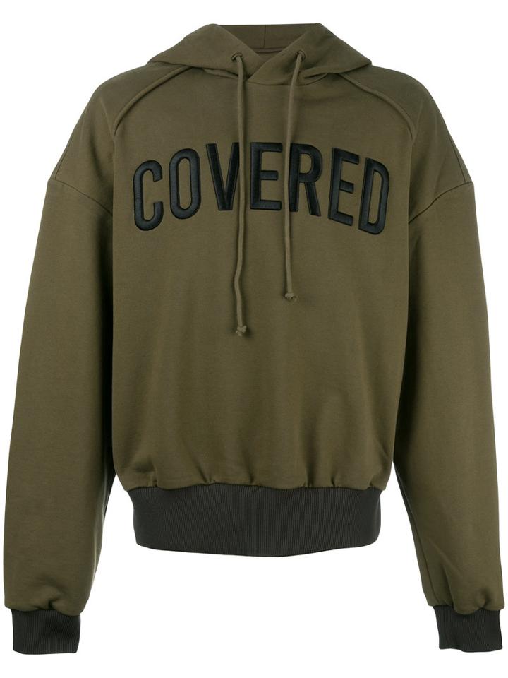 Juun.j Covered Hoodie, Men's, Size: Small, Green, Cotton