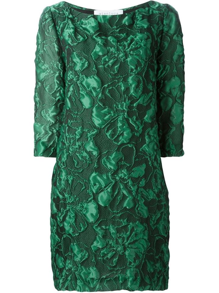 Gianluca Capannolo Floral Cloqué Shift Dress