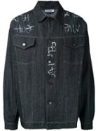 Selfmade By Gianfranco Villegas - Embroidered Denim Jacket - Men - Cotton - 52, Black, Cotton