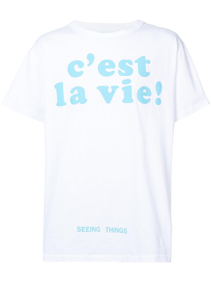 Off-white - C'est La Vie T-shirt - Men - Cotton - Xl, White, Cotton