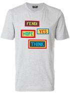 Fendi Hope Printed T-shirt - Grey