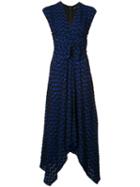 Proenza Schouler Textured Shift Dress, Women's, Size: 4, Blue, Viscose/silk