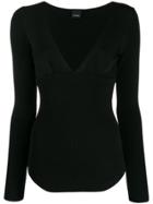 Pinko Long-sleeve Fitted Sweater - Black