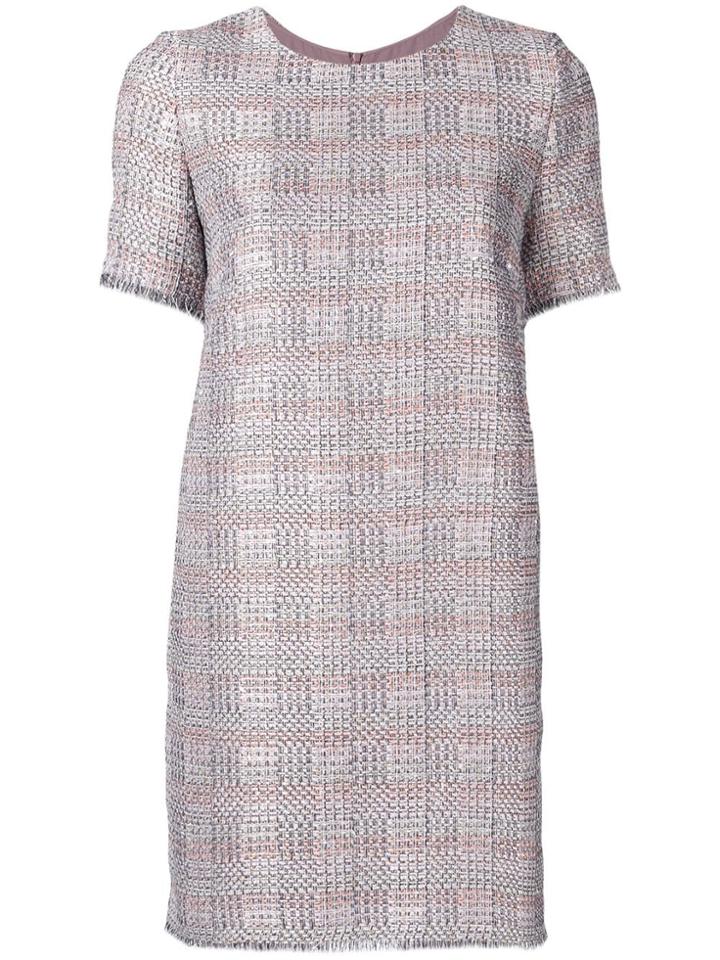Emporio Armani Frayed Edge Dress - Purple