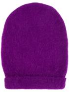 Mm6 Maison Margiela Ribbed Trim Beanie - Pink & Purple