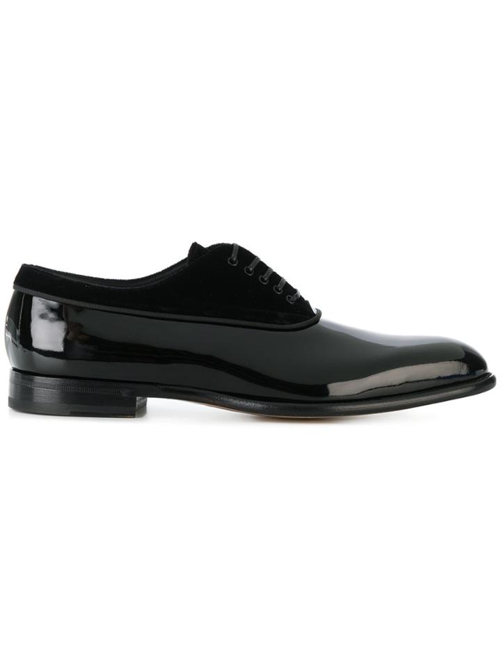 Fabi Contrast Derby Shoes - Black