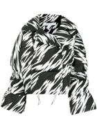 Saks Potts Zebra Print Oversized Padded Jacket - White