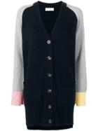 Pringle Of Scotland Colour Block Cashmere Cardigan - Blue