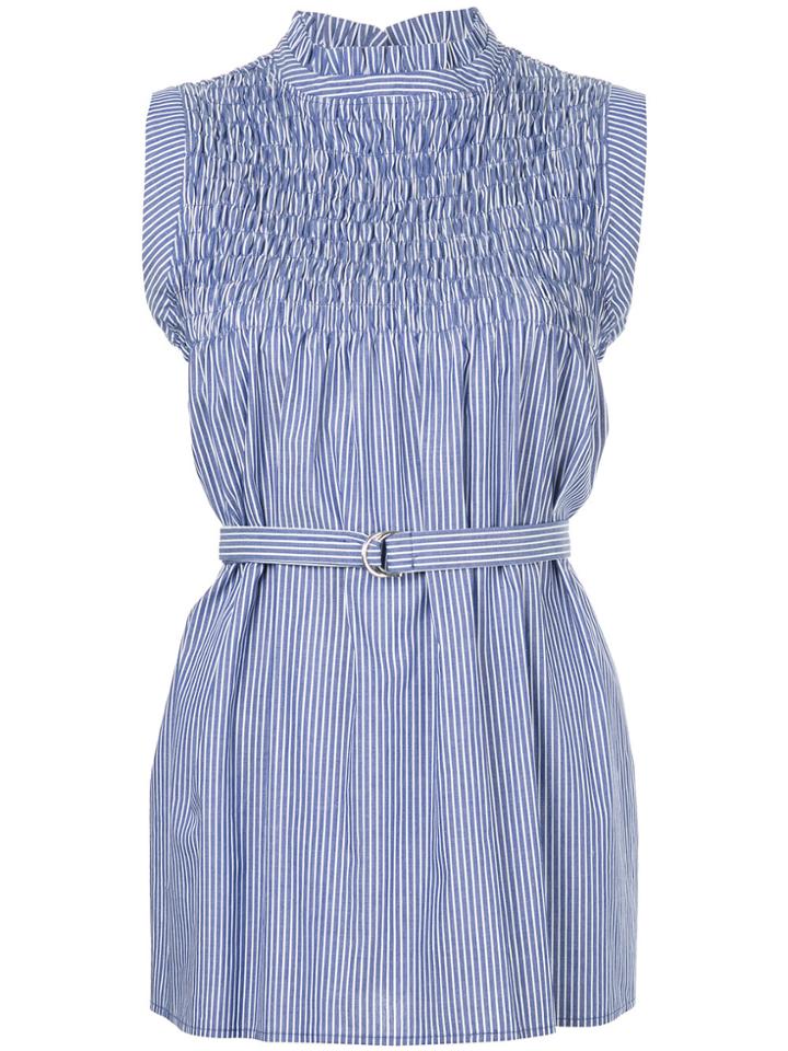 Guild Prime Striped Belted Sleeveless Top - Blue