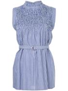 Guild Prime Striped Belted Sleeveless Top - Blue