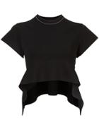 Proenza Schouler Compact Knit Short Sleeve Top - Black
