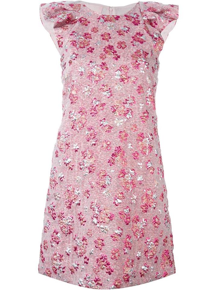 Giamba Textured Dress, Women's, Size: 40, Pink/purple, Polyimide/polyamide/polyester