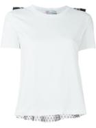 Red Valentino Lace Bow Detail T-shirt, Women's, Size: M, White, Cotton/polyester