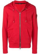 Balmain Lips Print Zipped Hoodie - Red