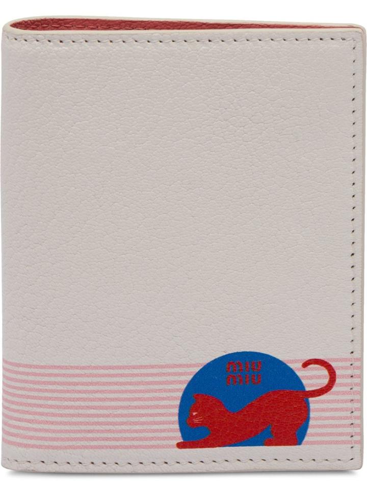 Miu Miu Madras Wallet - White