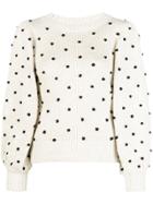 Ulla Johnson Pom Pom Balloon Sleeve Sweater - Nude & Neutrals