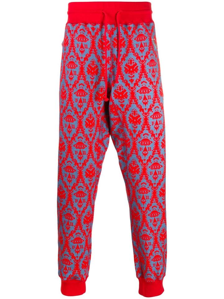 Undercover Abstract-print Track Trousers - Red