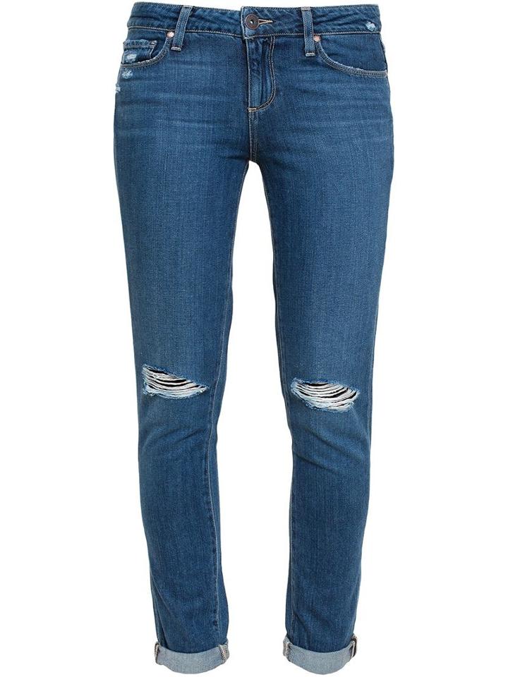 Paige Quinley Distressed Skinny Jeans, Women's, Size: 28, Blue, Cotton/rayon