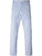 Comme Des Garçons Shirt Striped Fitted Trousers