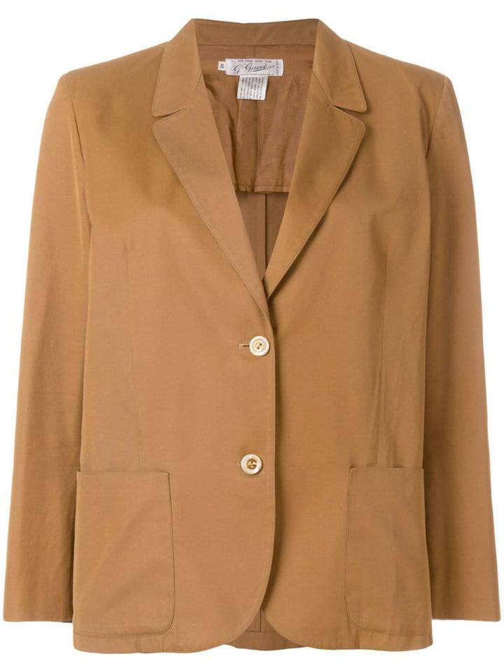 Gucci Pre-owned Single Breasted Blazer - Brown