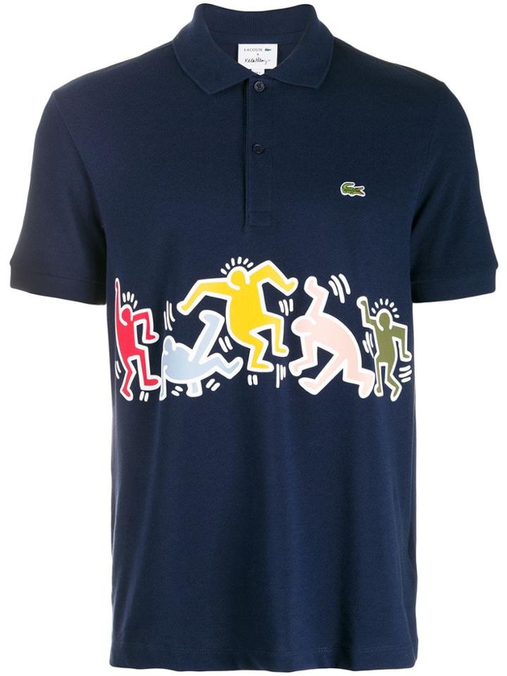 Lacoste Haring Print Polo Top - Blue