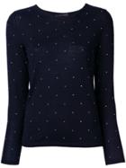 Max Mara Embellished Slim Fit Sweater - Blue