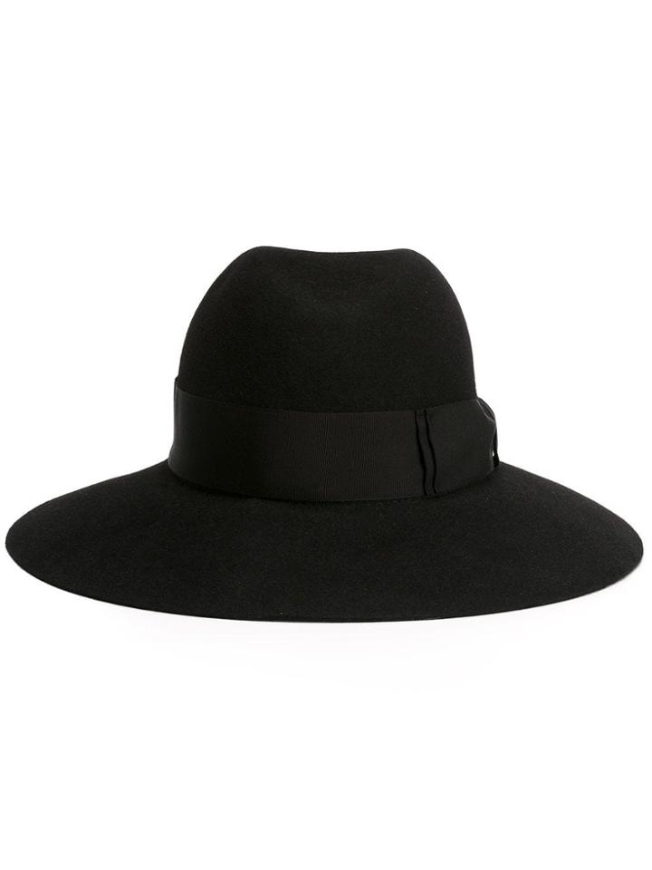 Borsalino Logo Strap Hat - Black