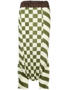 Issey Miyake Vintage Checkerboard Skirt-pants - White