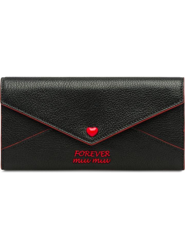 Miu Miu Madras Love Envelope Wallet - Black