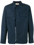 Maison Flaneur Plain Shirt, Men's, Size: 46, Blue, Cotton