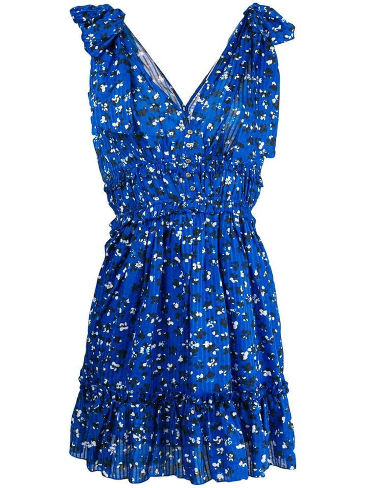 Ulla Johnson Printed Cold Shoulder Dress - Blue