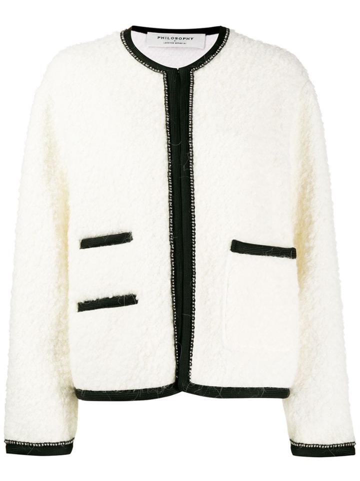 Philosophy Di Lorenzo Serafini Bouclé Jacket - White