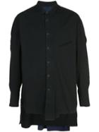 Ziggy Chen Two-tone Asymmetric Shirt - Black