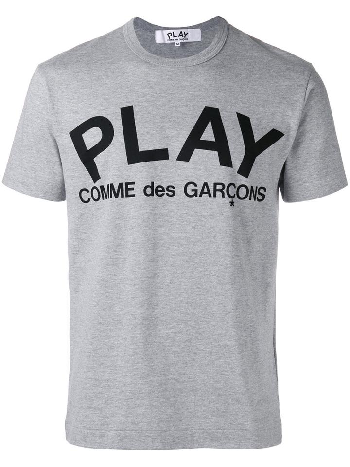 Comme Des Garçons Play - Logo T-shirt - Men - Cotton - M, Grey, Cotton