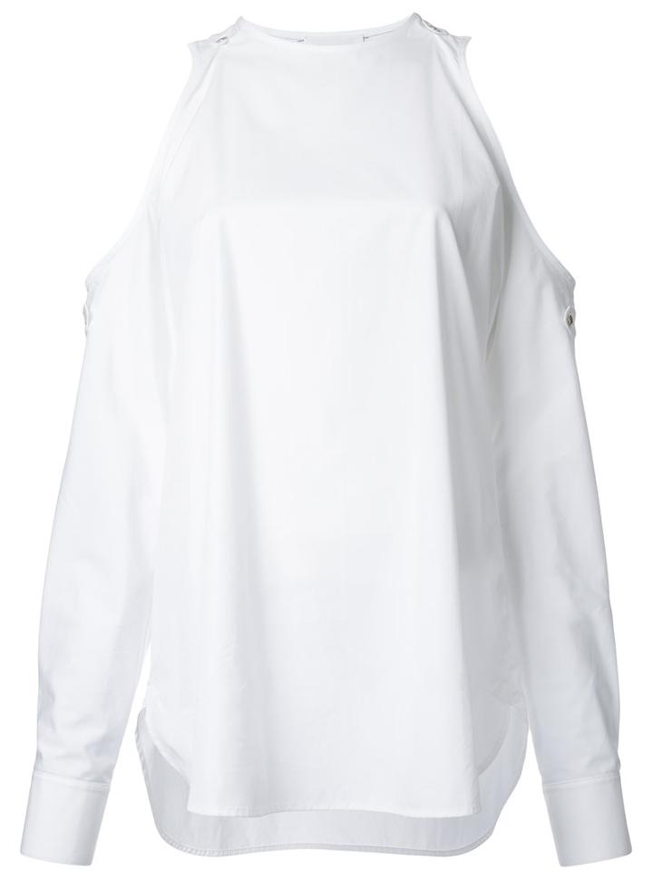 Monographie Fragment Off Shoulder Blouse, Women's, Size: Xs, White, Cotton