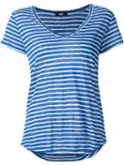 Paige Chest Pocket Striped T-shirt, Women's, Size: S, Blue, Cotton